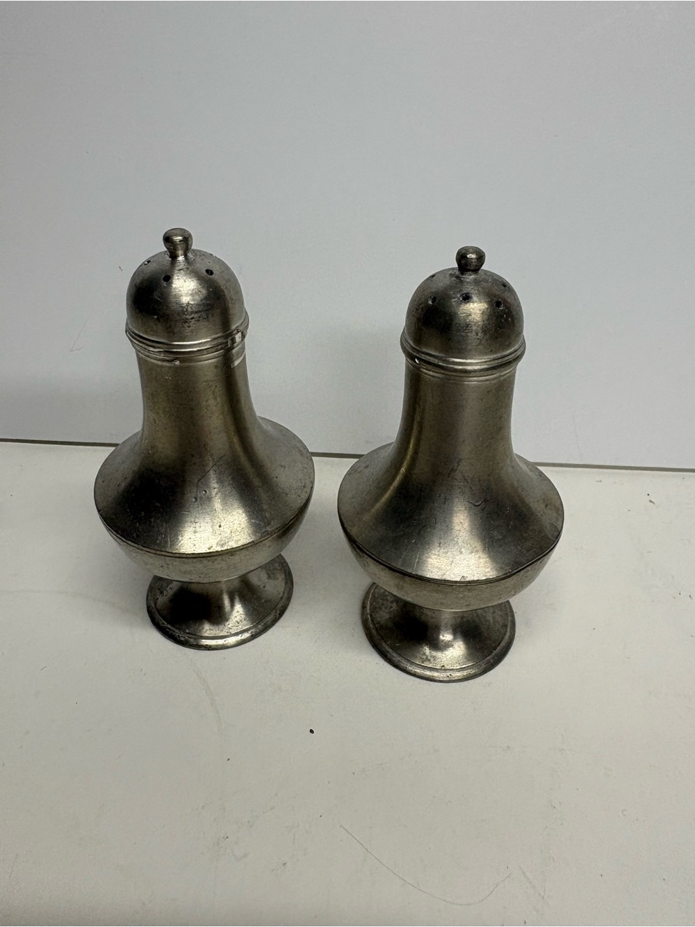Vintage Royal Selangor Pewter
Salt and Pepper Shakers - Classic Pedestal Design